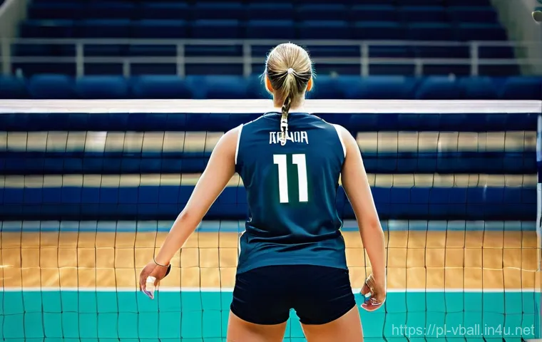 배구 관련 포스터 제작 - 2025" and "Location: Arena Kraków." The composition follows the rule of thirds, with the player posi...