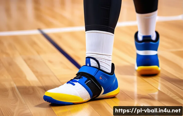배구 서포터 착용법 - A close-up image of a volleyball player’s legs and arms wearing modern knee and elbow pads made from...